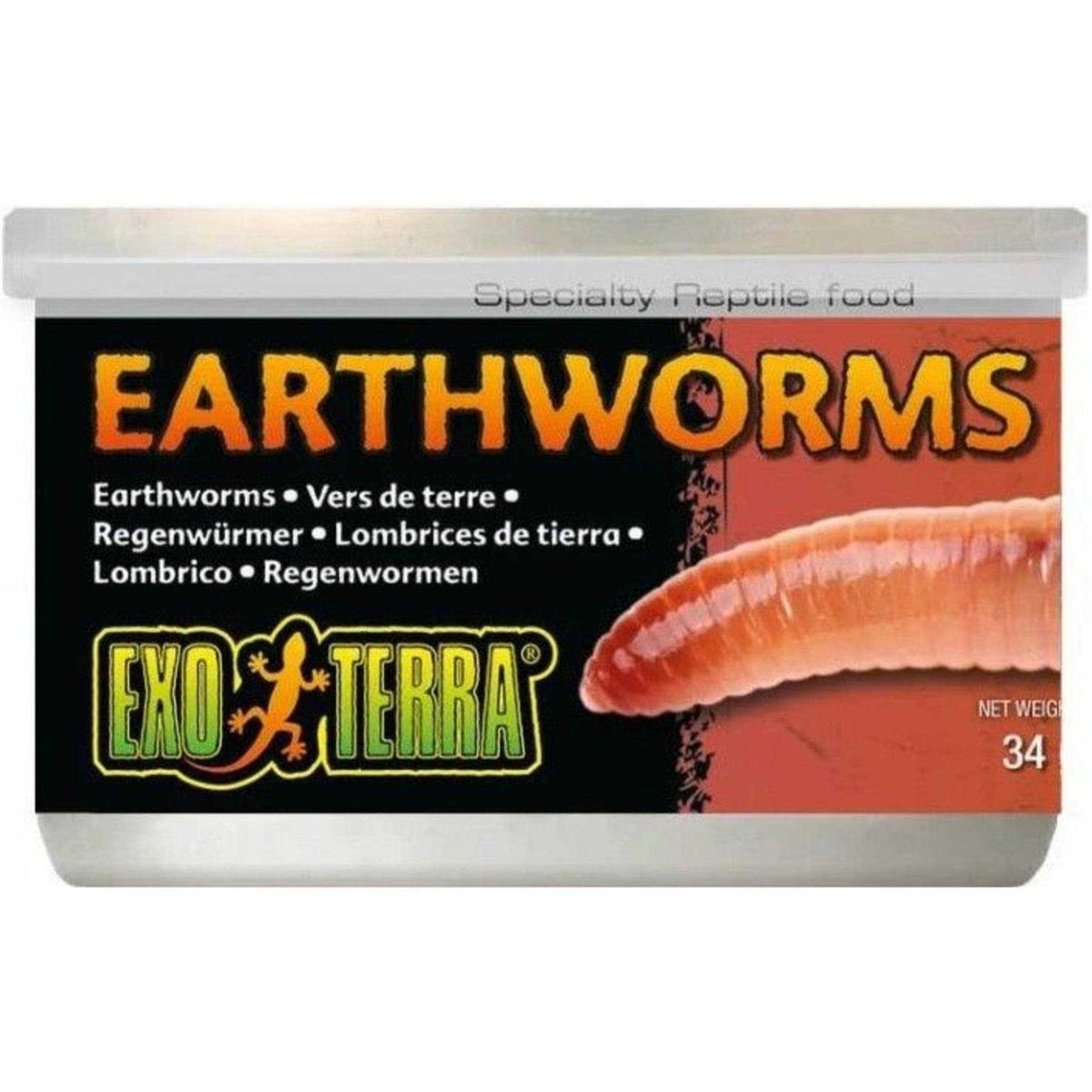 Canned Earthworms Reptile Food D94696