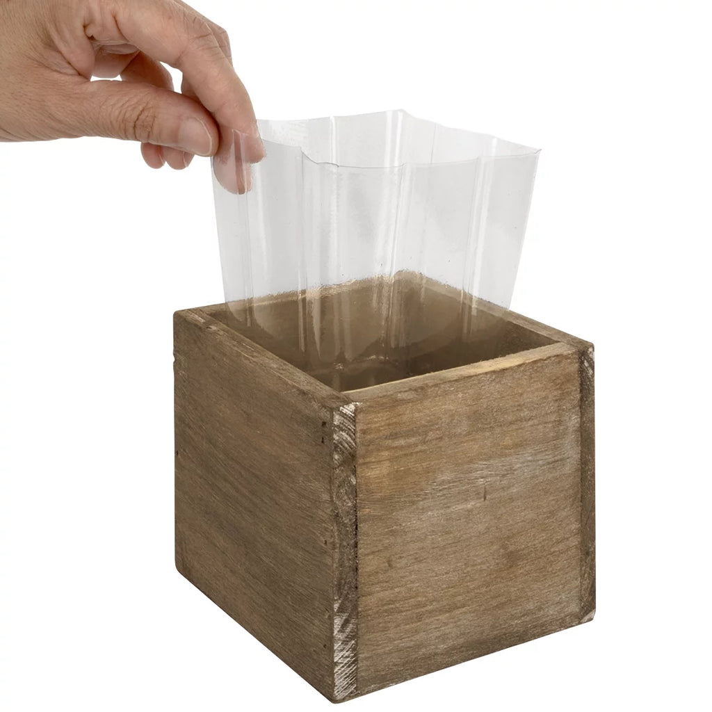 Brown Wood Vase Pack of 6 F85258