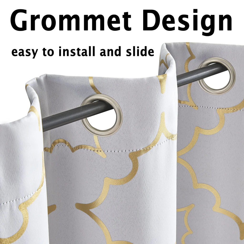 White Blackout Window Curtain 2 Panels 52"Wx84"L G325902