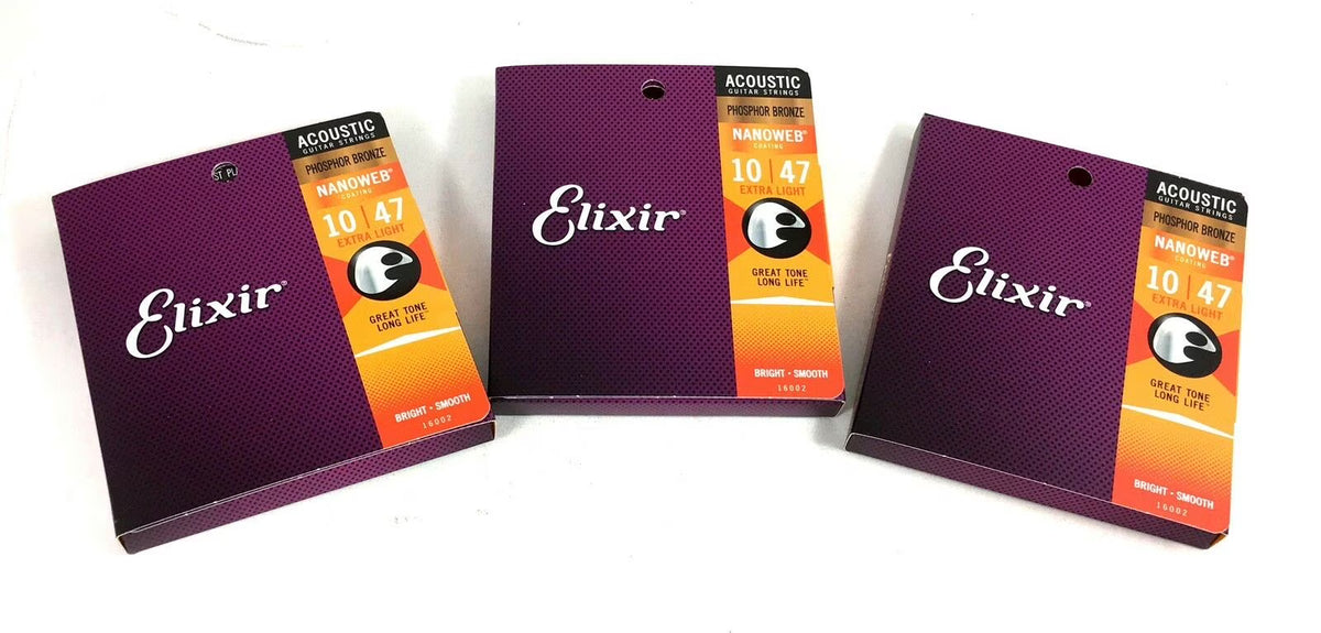 Phosphor Bronze Nanoweb Extra Light Guitar Strings 3 Pack B35101