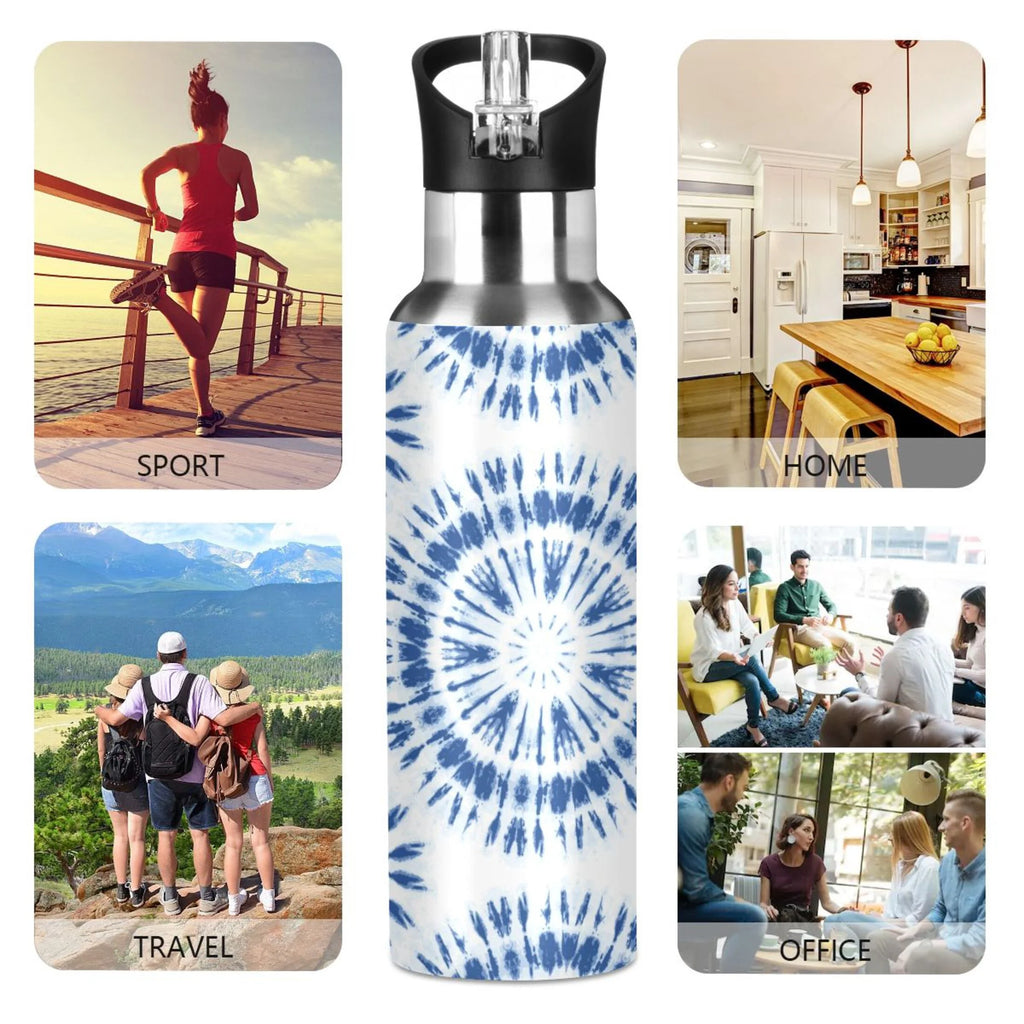 20 OZ Stainless Steel Vacuum Insulated Water Bottle with Straw Lid G4473