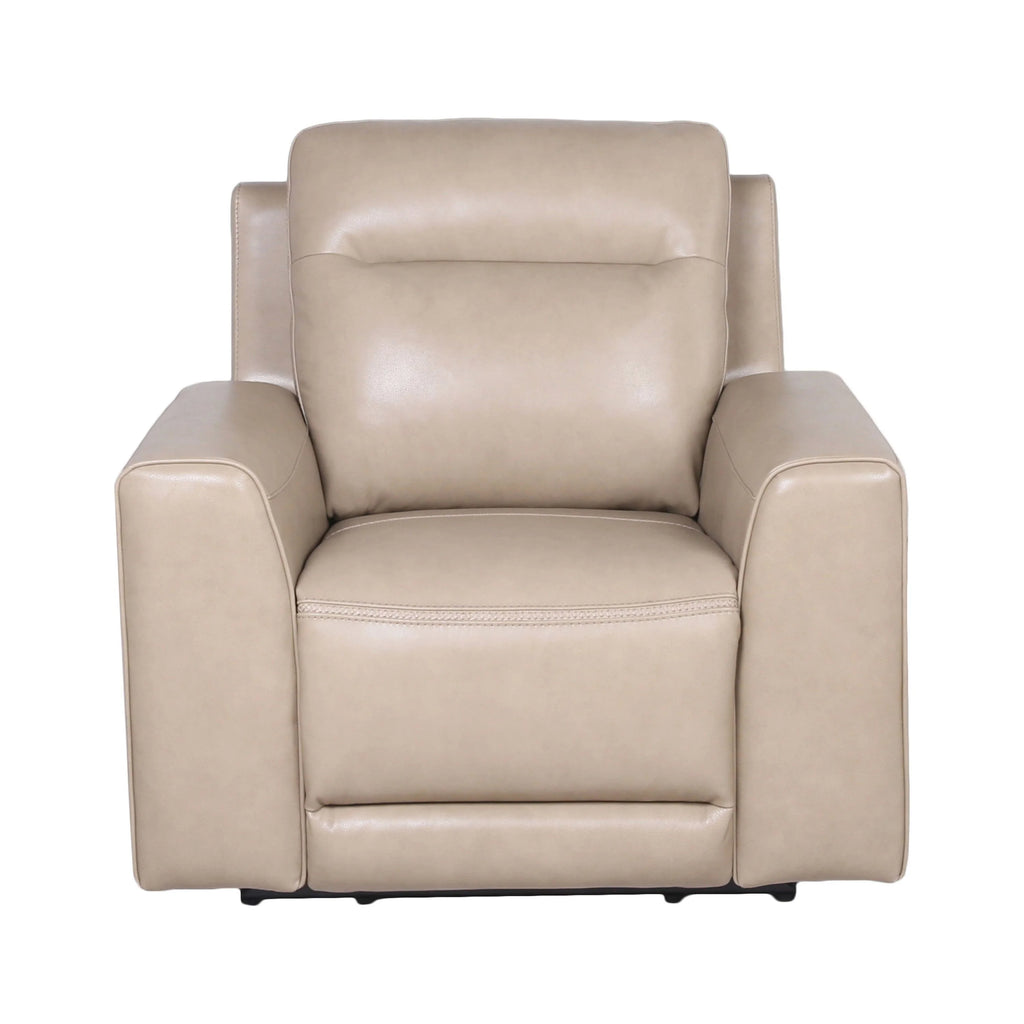 Tan Leather Power Reclining D57480