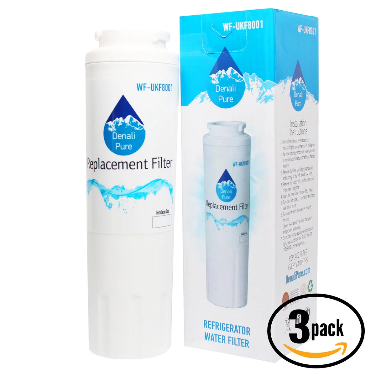 3-Pack Refrigerator Water Filter Cartridge A633231