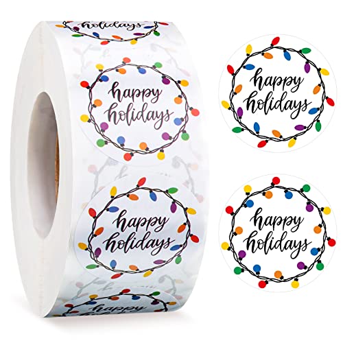 1000 Pcs 1.5 Inch Christmas Stickers (Black) I923