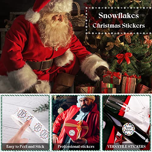 1000 Pcs 1.5 Inch Christmas Stickers (Black) I923