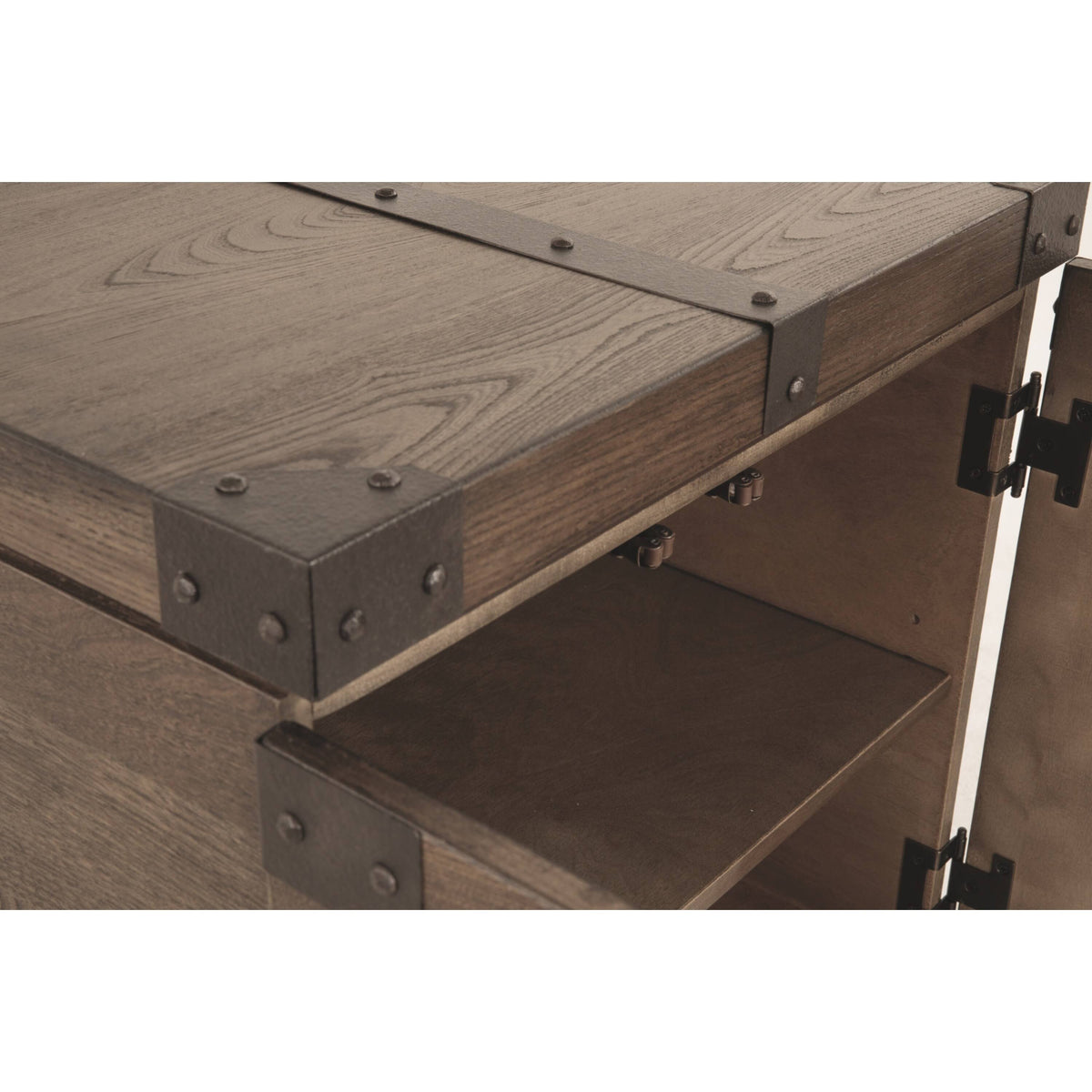 Grayish Brown Square End Table I101