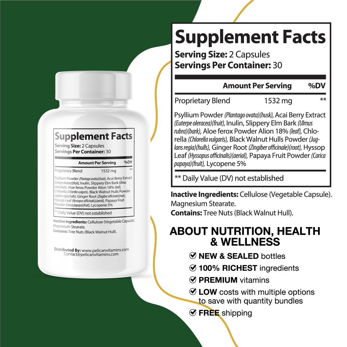 2 Bottles 120 Capsules B115
