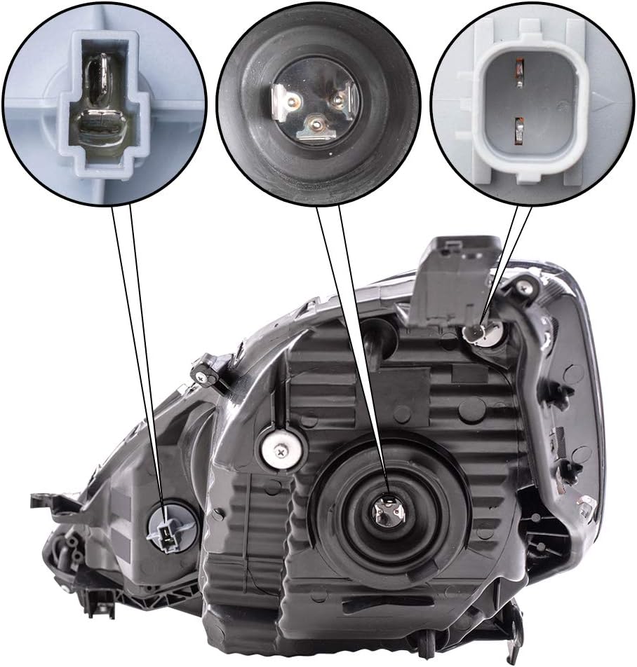 Replacement Driver and Passenger Headlights with Grey Bezels I54797