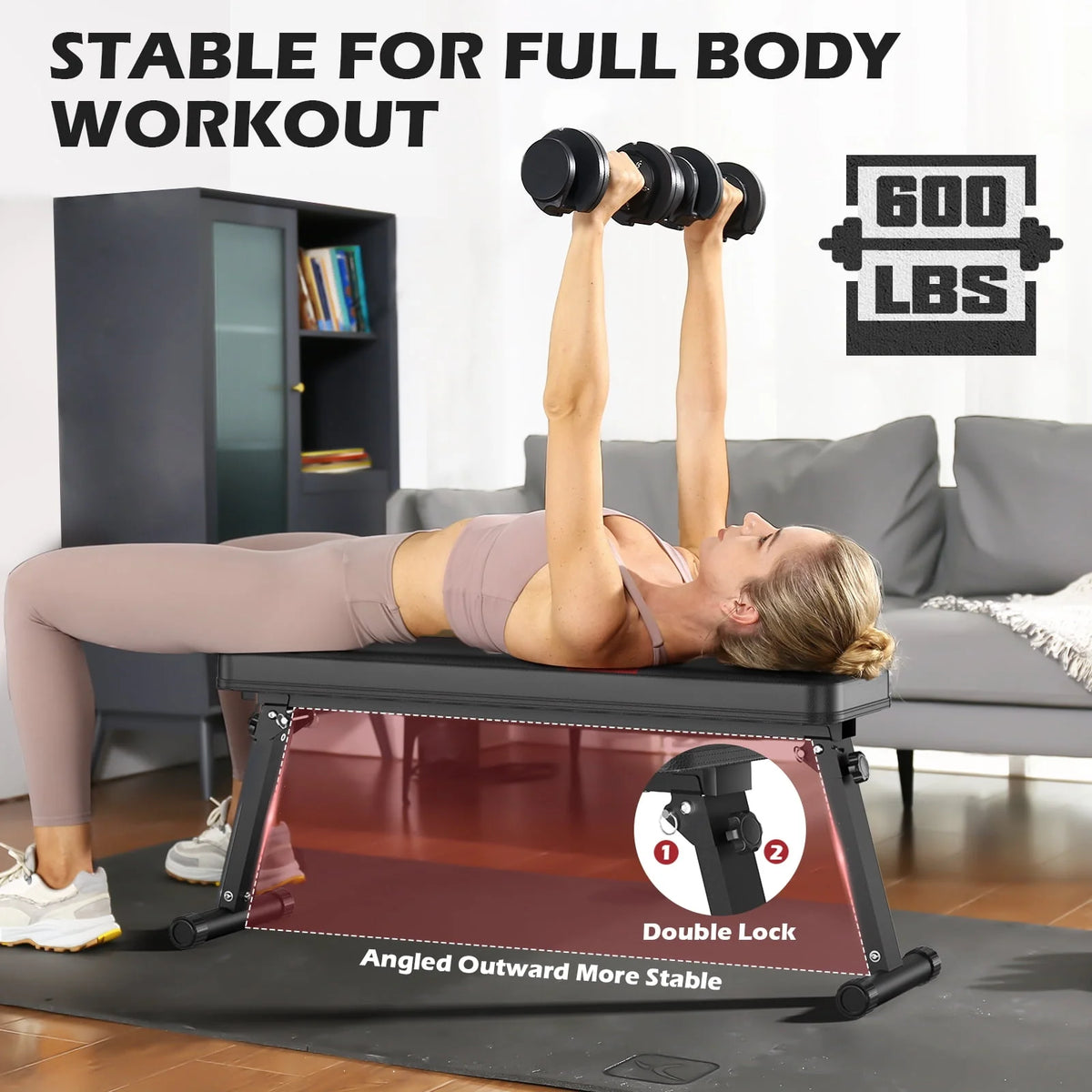 Folding Flat Weight Bench P73109