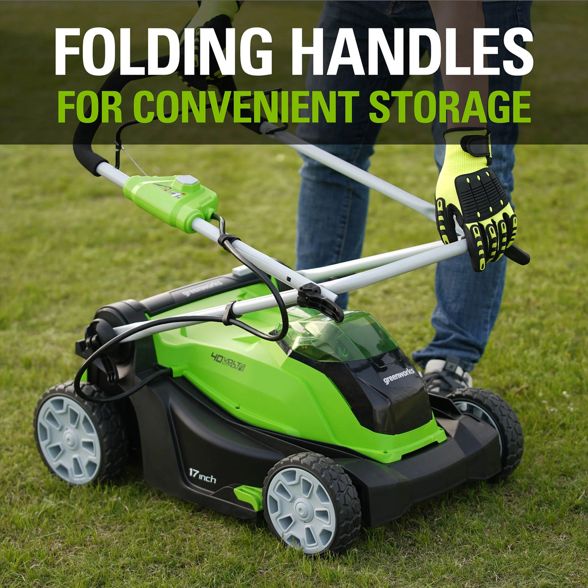 40V 17 Cordless Walk-Behind Push Lawn Mower with 4.0 Ah Battery and Charger A29775