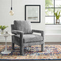 Gray Crushed Velvet Armchair B7198
