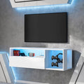 39.3 inches Floating TV Stand with Lights Q1671