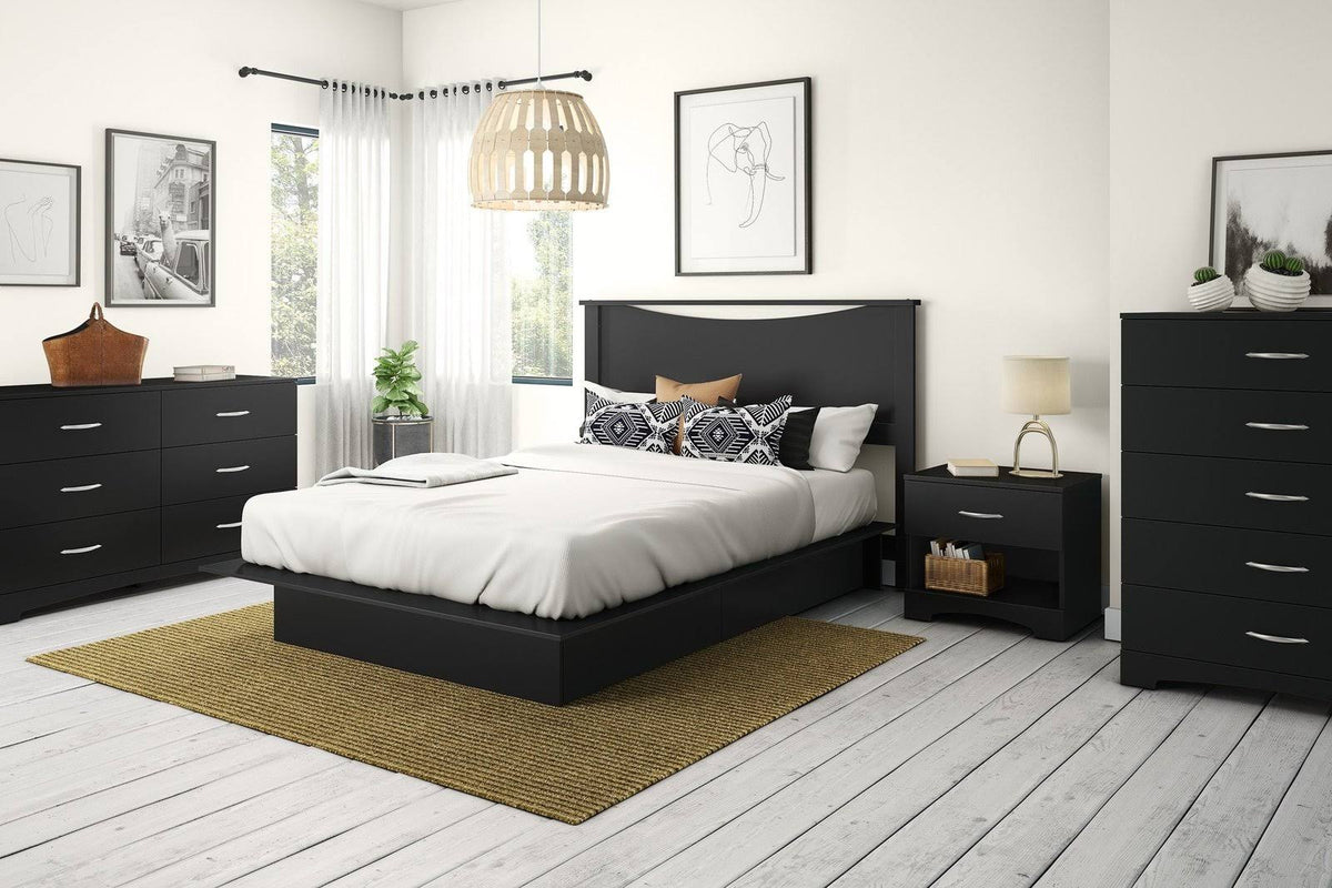 Pure Black Full/Queen Headboard F312994