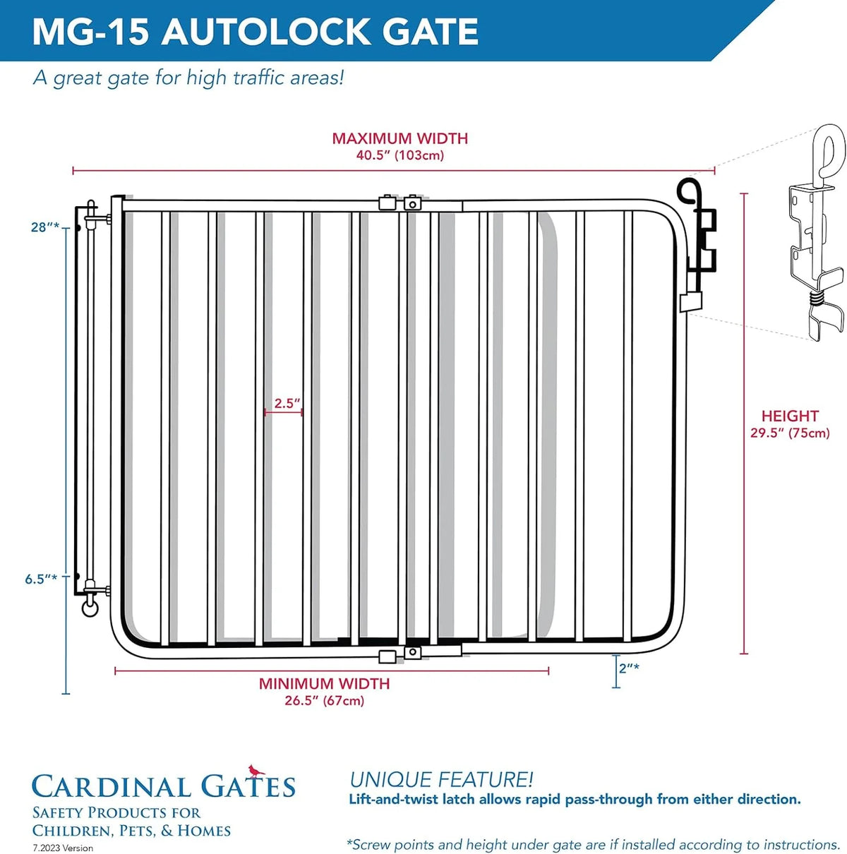 Adjustable Aluminum Baby Gate E885