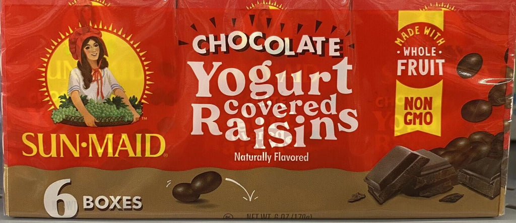 Chocolate Yogurt Covered Raisins 12 Boxes I41724