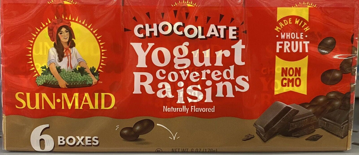 Chocolate Yogurt Covered Raisins 12 Boxes I41724