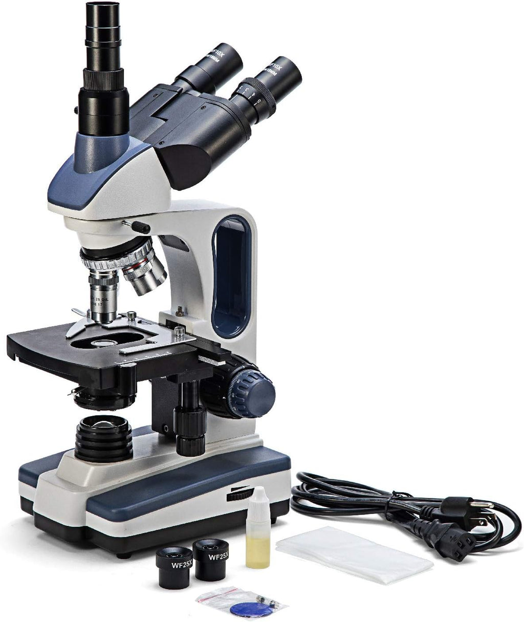 40X-2500X Magnification Trinocular Compound Lab Microscope S747933