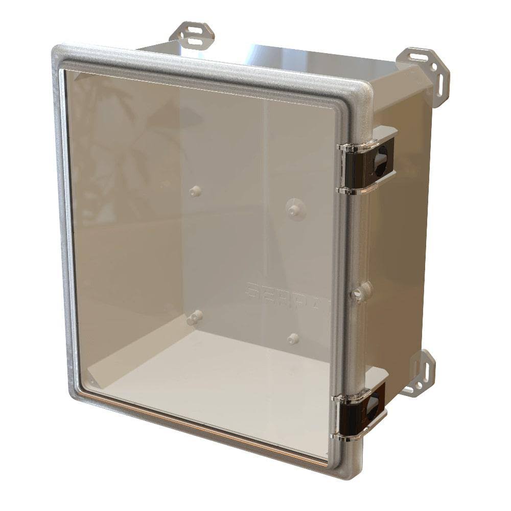 Clear/Gray Polycarbonate Hinged Latch Top Electronic Cabinet Enclosure A198