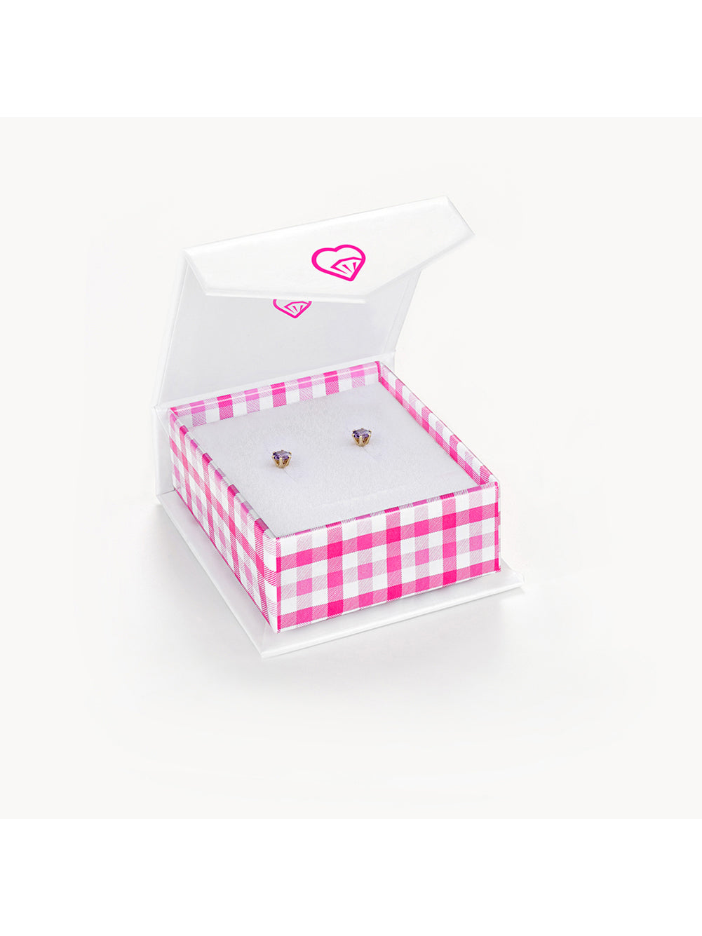 Simulated Amethyst Toddler Earrings Safety Screw Back N33683