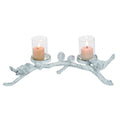 White and Clear Birds Christmas Candle Holder A208917