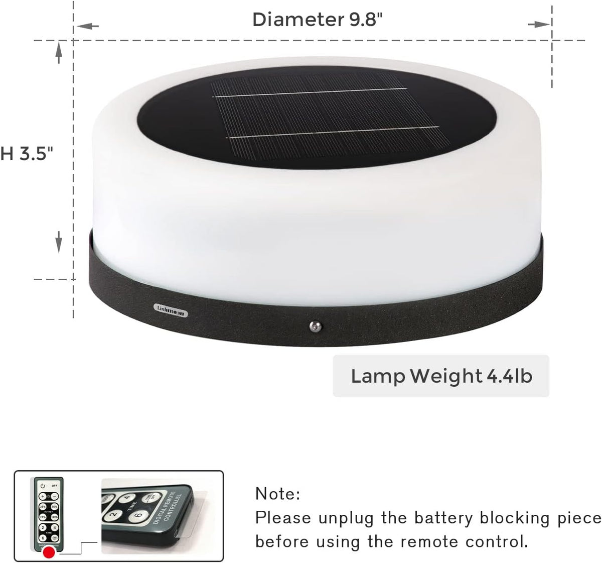 Outdoor Solar Post Cap Light, Modern LED Warm Light T309997
