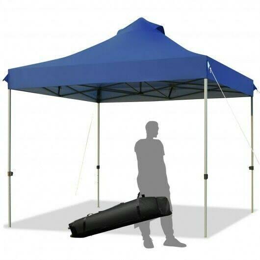 10' x 10' Portable Pop Up Canopy Tent with Roller Bag Q671