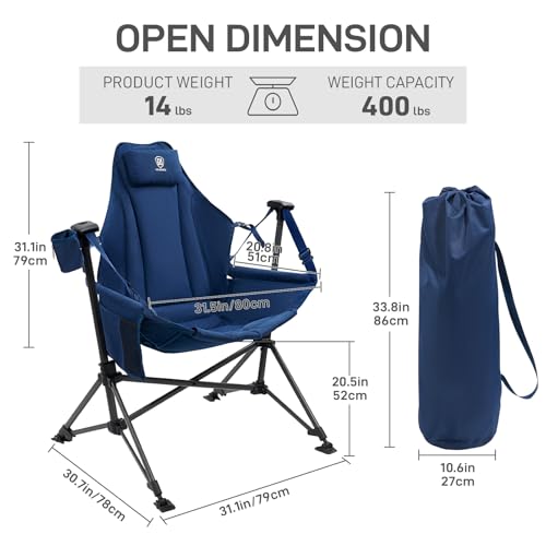 Oversized Padded Hammock Camping Chair with Cup Holder B885
