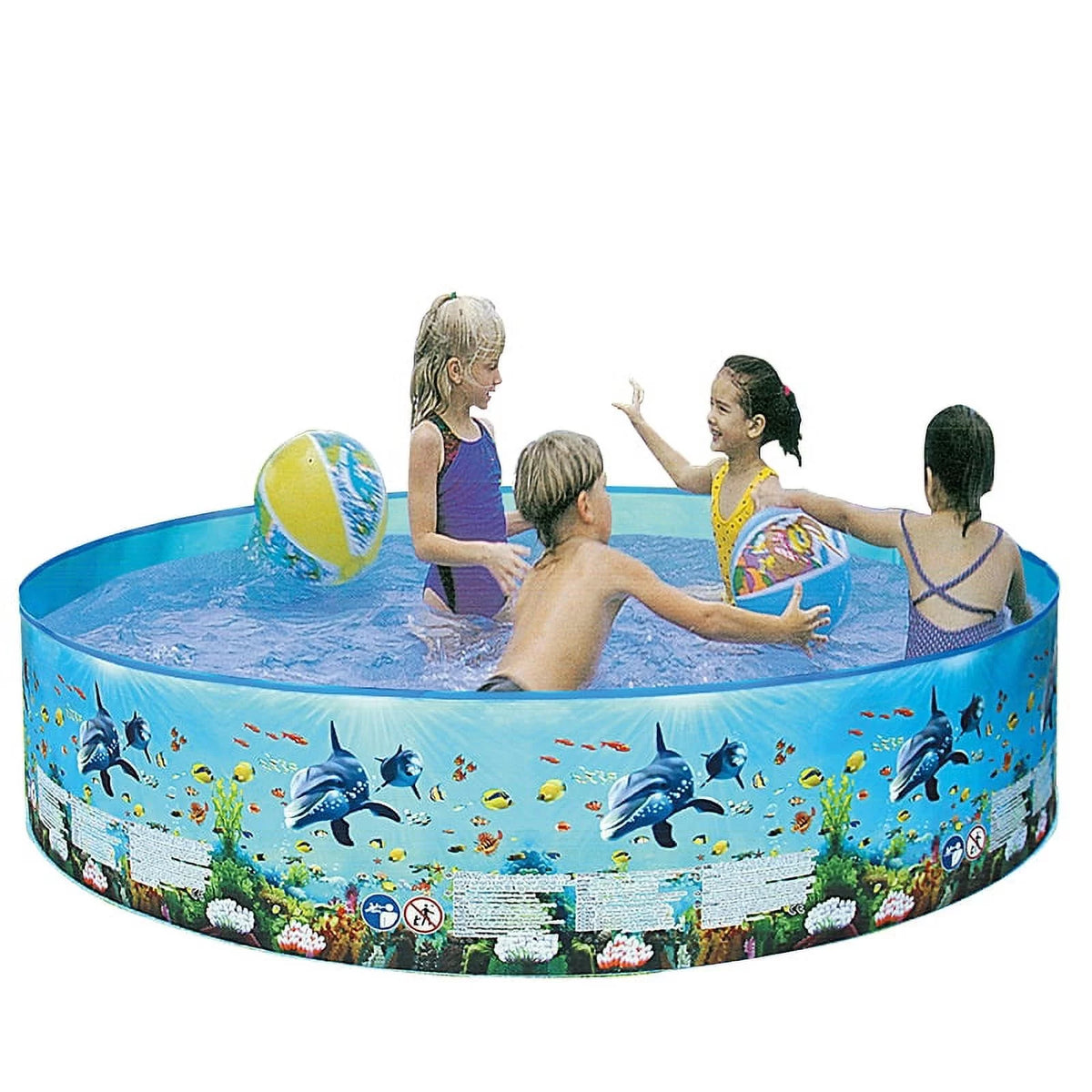 Portable Inflation-free Hard Folding Round Swimming Pool 48 x 9.8in X927