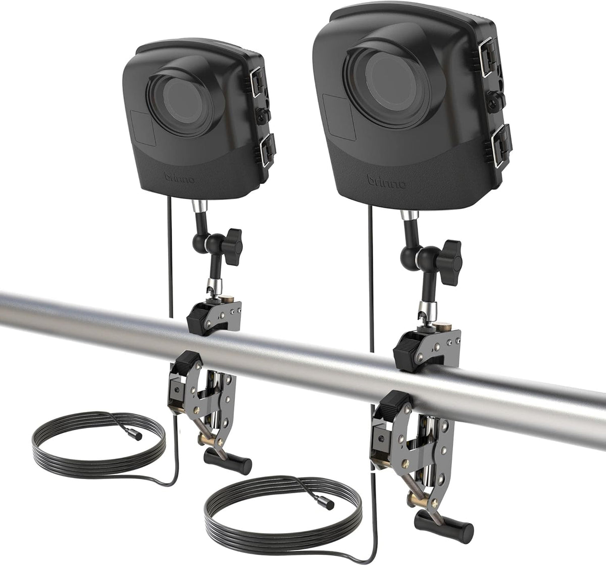 Construction Outdoor Security Time Lapse Camera Trio Bundle Pack with Industrial Clamp and Weather-Resistant Case, 1080P, 1-Year Battery Life H86239