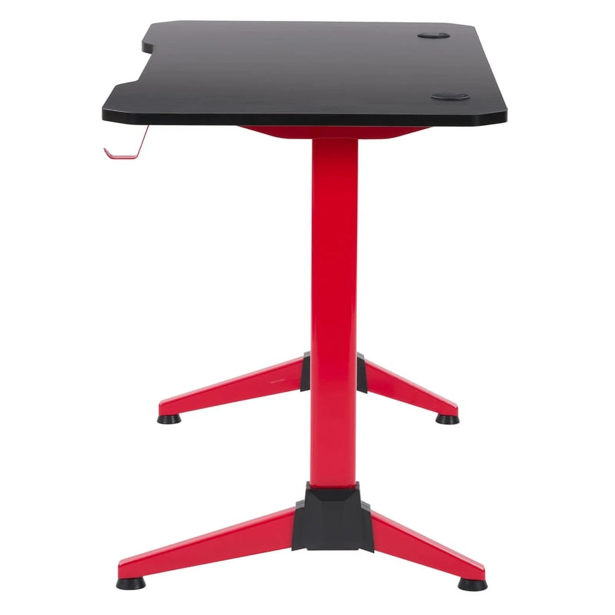 Black Engineered Wood Gaming Desk with LED Lights Z47144