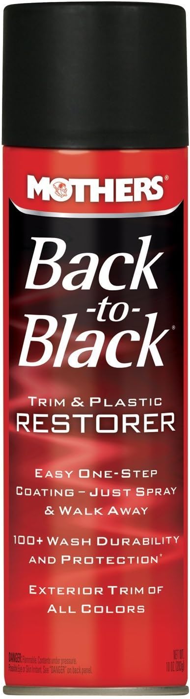 Back-to-Black Trim & Plastic Restorer Aerosol, 10 oz., Pack of 6 X14049