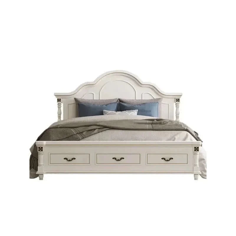Wooden Bed with Storage and Bedside Tables F179