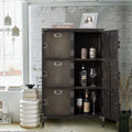 Metal Storage Locker with 6 Compartment Lockable Doors E718995