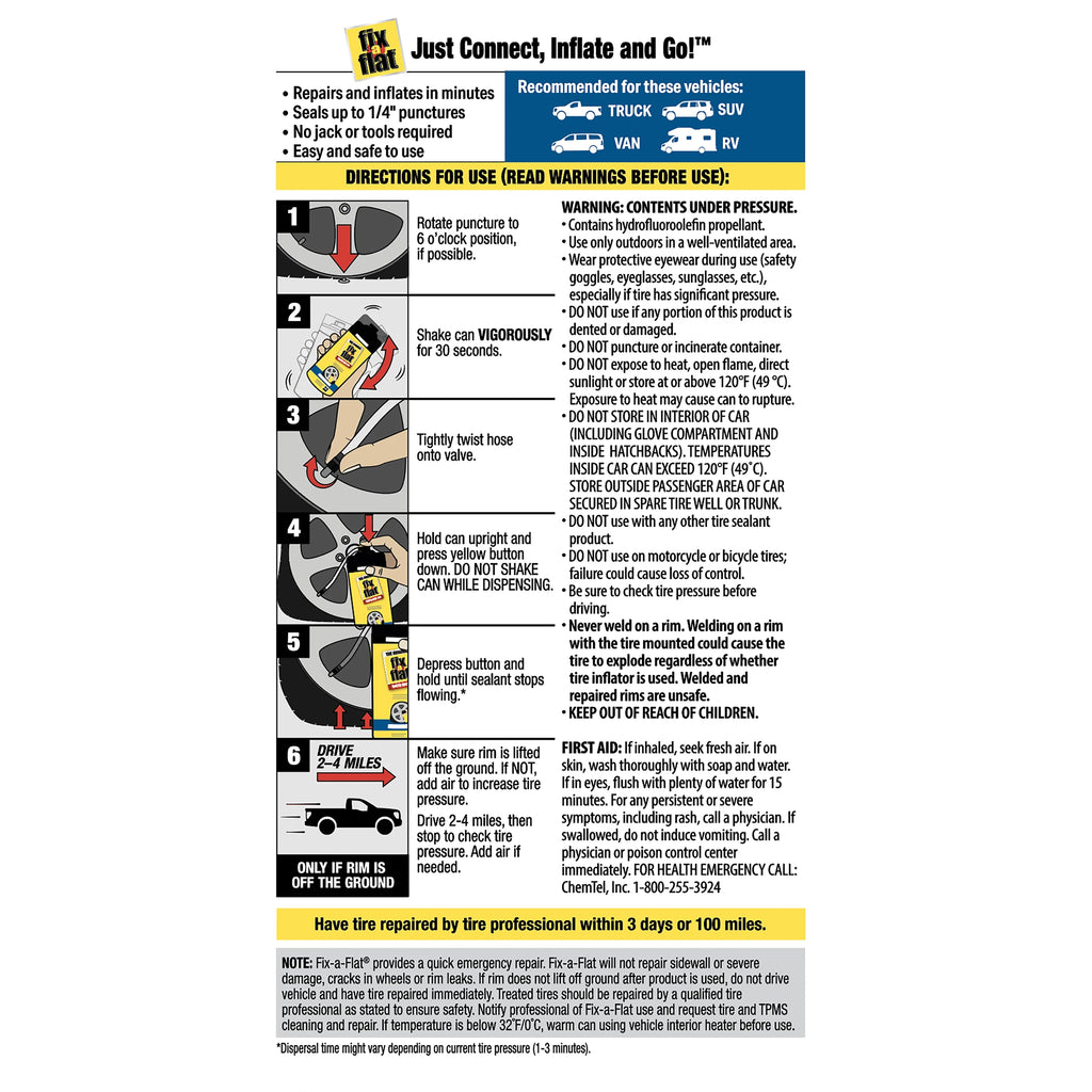24 oz Aerosol Tire Repair and Inflator R353