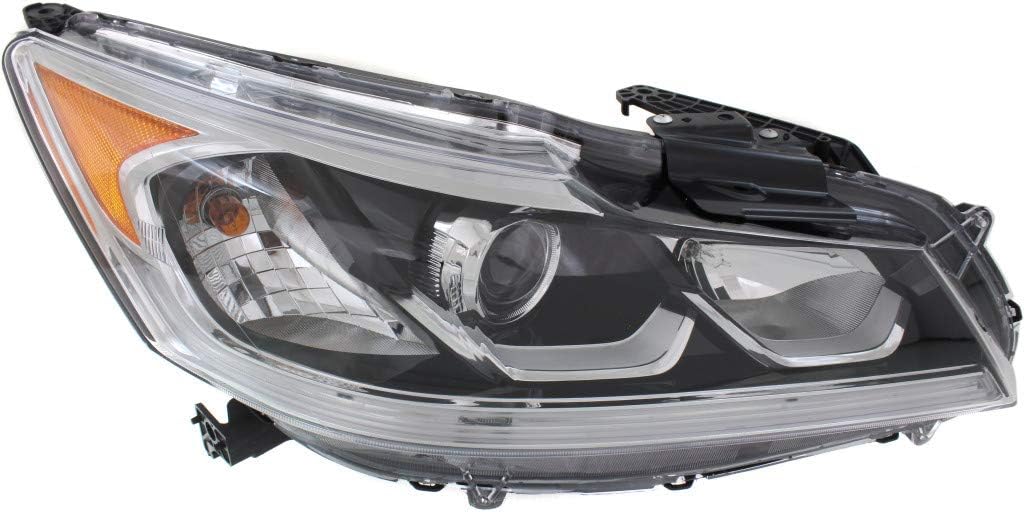 Passenger Side Halogen Headlight Assembly for Honda Accord 2016 2017 B440020