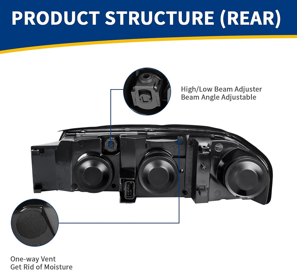 Headlight Assembly Compatible with 2000-2005 Chevy Impala Z31598