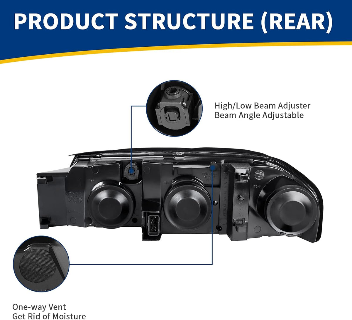 Headlight Assembly Compatible with 2000-2005 Chevy Impala Z31598