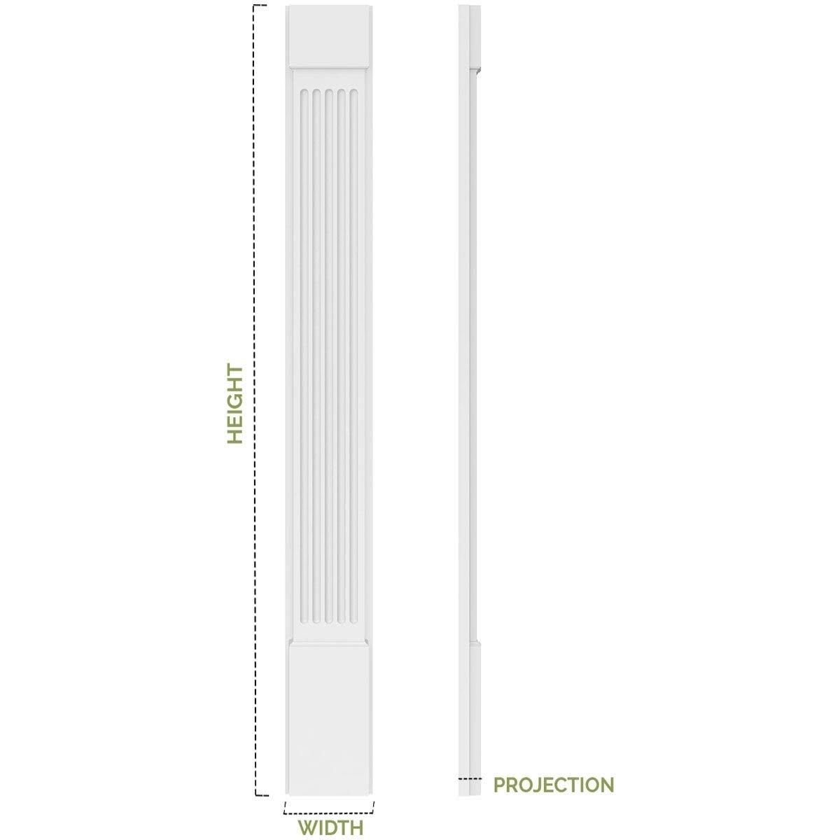 Raised Panel PVC Pilaster with Capital and Base (Pair) Q5516
