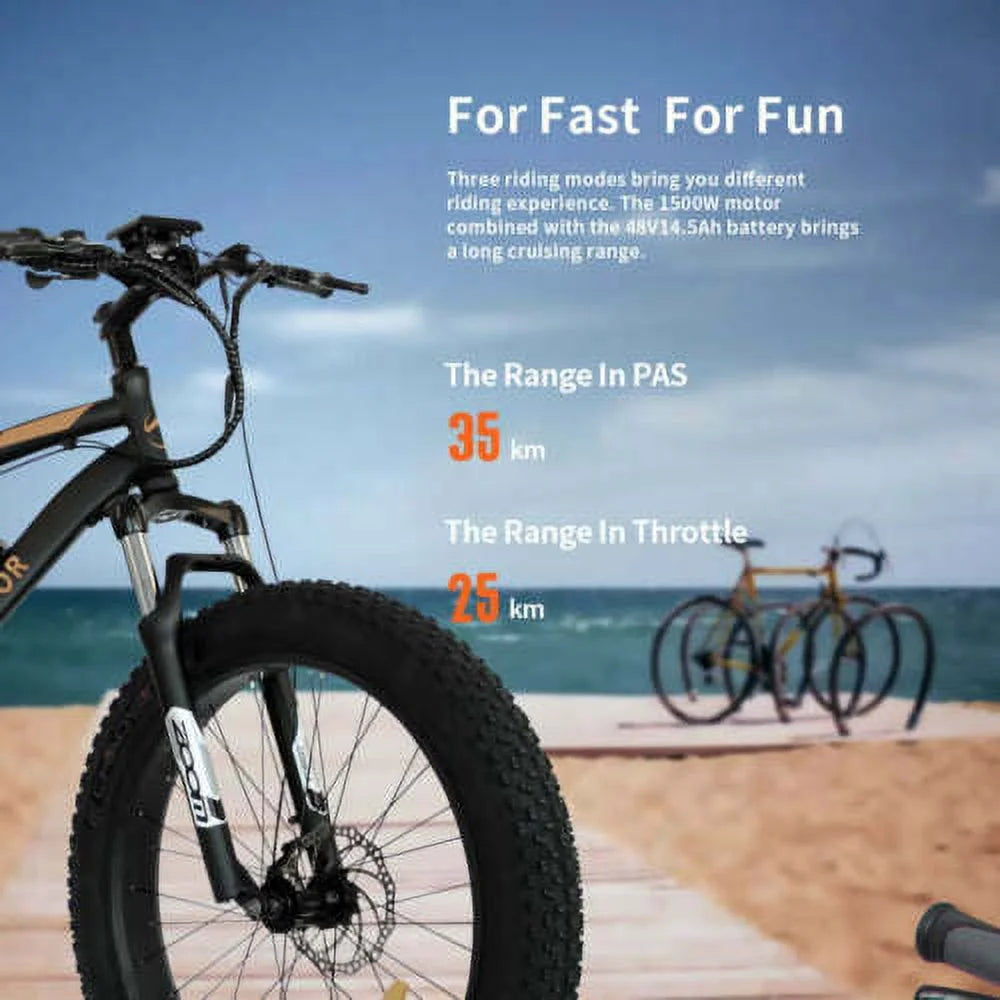 749W 48V 13AH Electric Mountain Bike with Rack T22825