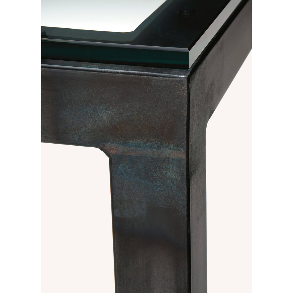 White Parsons Counter Table with White Quartz Top L737