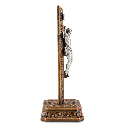 6.45" H Saint Benedict Medal Crucifix with Base H857