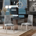 Dark Grey Velvet Dining Chairs Set Of 2 D9182