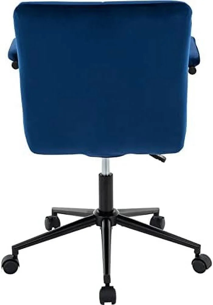 Velvet Upholstered Adjustable Swivel Task Chair with Wheels V627447