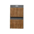 Gray Wood 2-Tier Magazine Rack O363962
