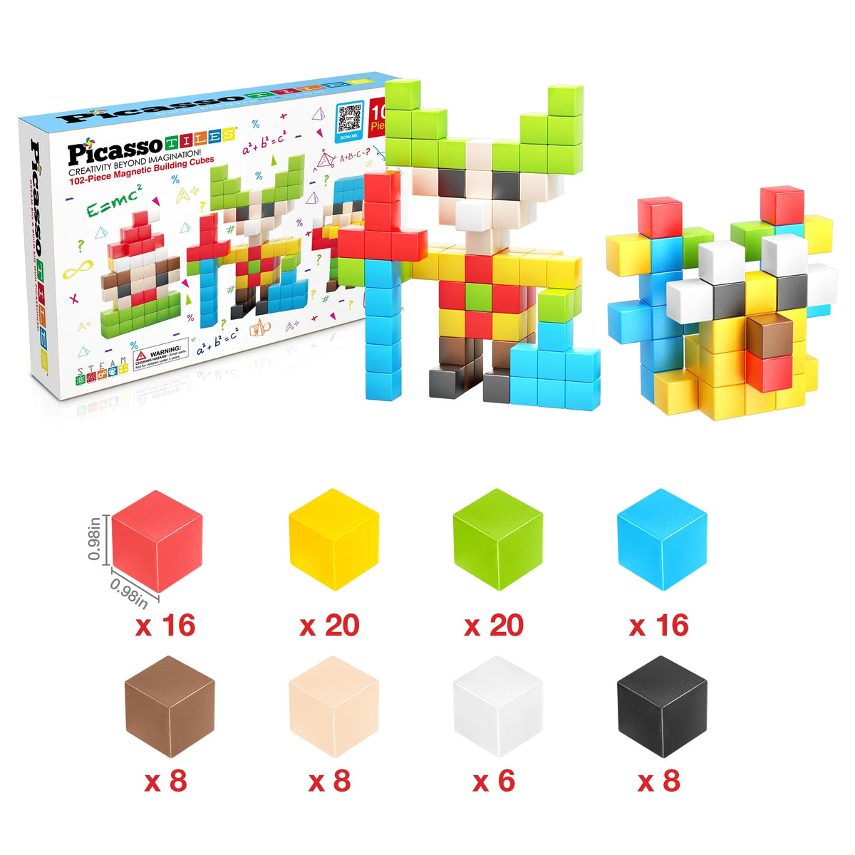 102pcs Magnetic Puzzle Cube Sensory Toys S1800