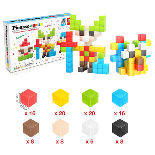 102pcs Magnetic Puzzle Cube Sensory Toys S1800