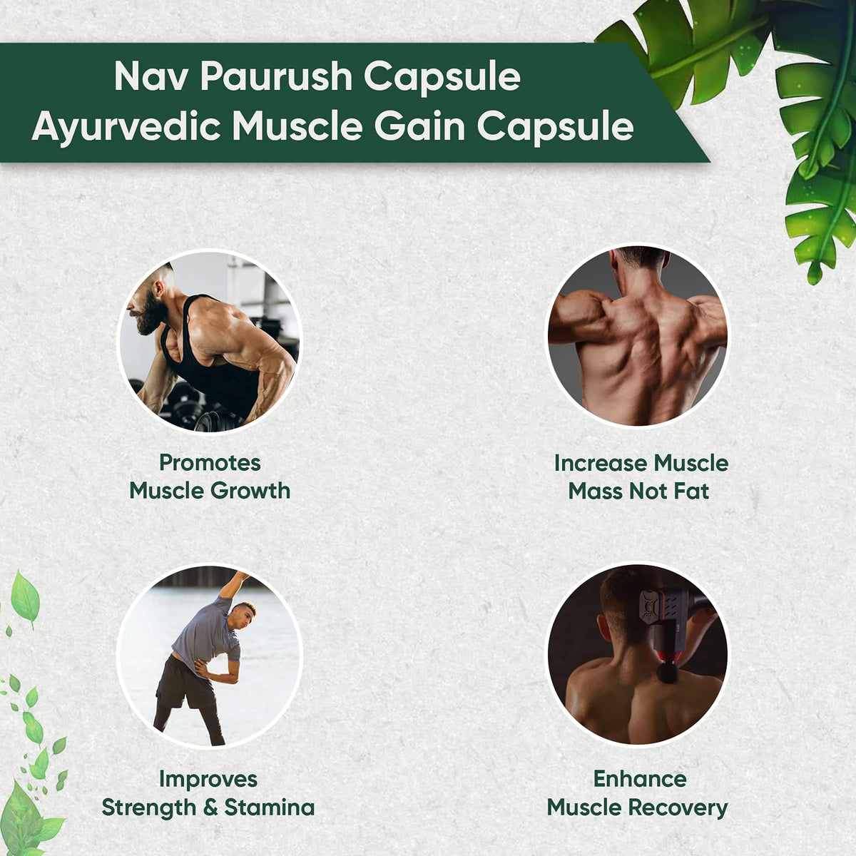 Ayurvedic Muscle Gain Capsules 240 Capsule Tablet Pack Of 4 Y357927