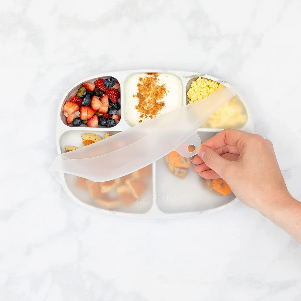 Silicone Grip 5-Section Plate with Lid G162