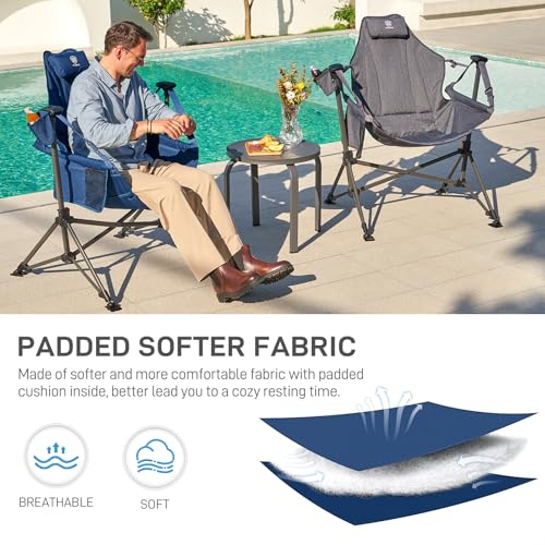 Oversized Padded Hammock Camping Chair with Cup Holder B885