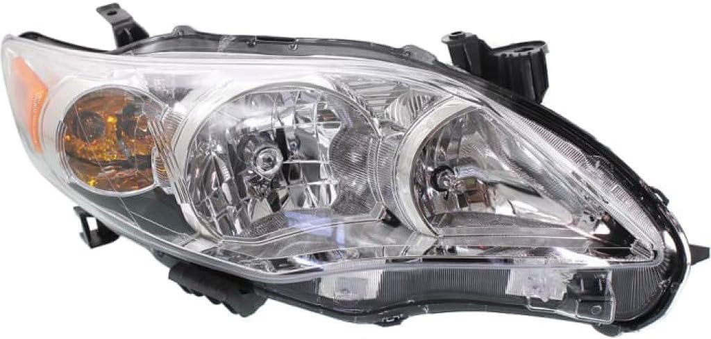 Chrome Headlight Assembly for Toyota Corolla 2011 2012 2013 Passenger Side K1363